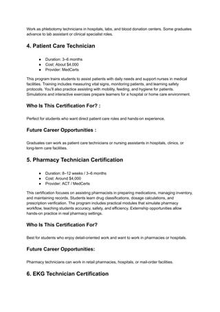 Medcerts Program Guide 15 Online Medical Certifications Every Aspiring Healthcare Professional ...