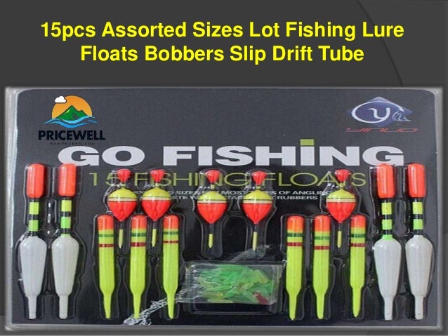 New Style 15pcs assorted Sizes Lot Fishing Lure Floats Bobbers Slip Drift Tube