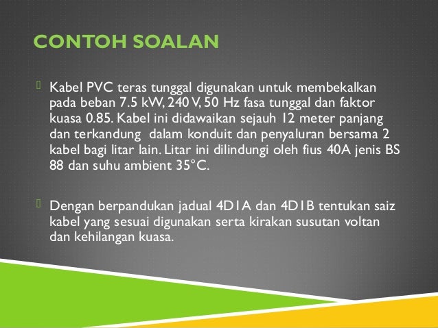 Pengalir Dan Kabel