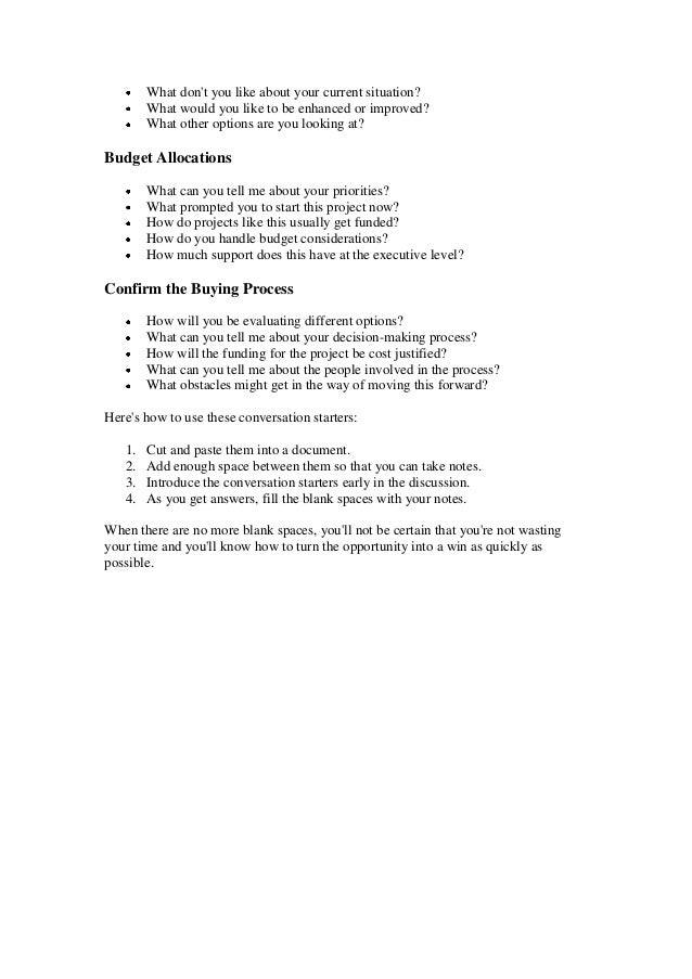 15 perfect sales conversation starters