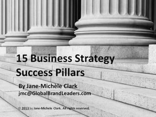15 Tips for Creating a Successful Business Stategy - Jane-Michele Clark