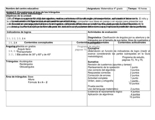 15 Plan De Unidad Matematica