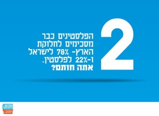 חמש עשרה הנקודות: הפלסטינים כבר הסכימו - אתם חותמים?