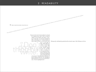 2. READABILITY
 