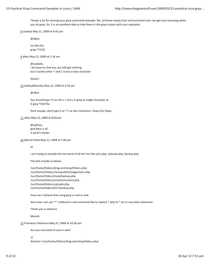 15 practical grep command examples in linux : unix