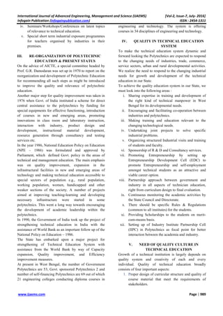 quality perspective of polytechnic education in west bengal | PDF