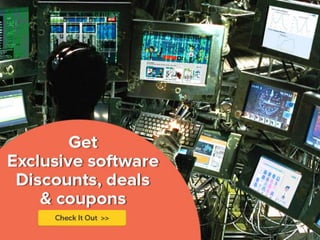 Get Exclusive Software coupons
https://www.cloudswave.com/softwar
e-deals/
 