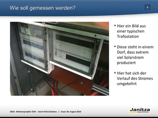 Wie soll gemessen werden? Hier ein Bild aus einer typischen Trafostation Diese steht in einem Dorf, dass extrem viel Solarstrom produziert Hier hat sich der Verlauf des Stromes umgekehrt 