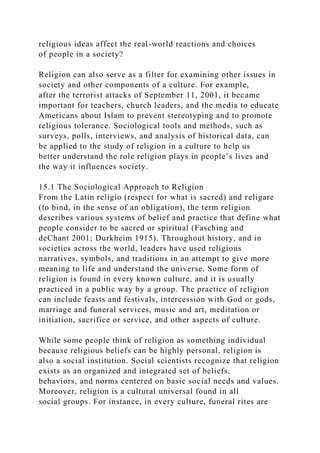 15 ReligionFigure 15.1 Religions come in many forms, such .docx