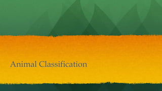 Animal Classification
 