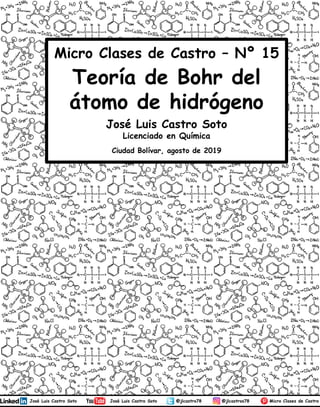 José Luis Castro Soto
Licenciado en Química
Ciudad Bolívar, agosto de 2019
Micro Clases de Castro – Nº 15
Teoría de Bohr del
átomo de hidrógeno
1
 