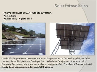 Lima | Jan-16 | Foro “Fuentes de energía sostenibles para la electrificación rural fuera de la red en América del Sur: retos y perspectivas”  [Español]