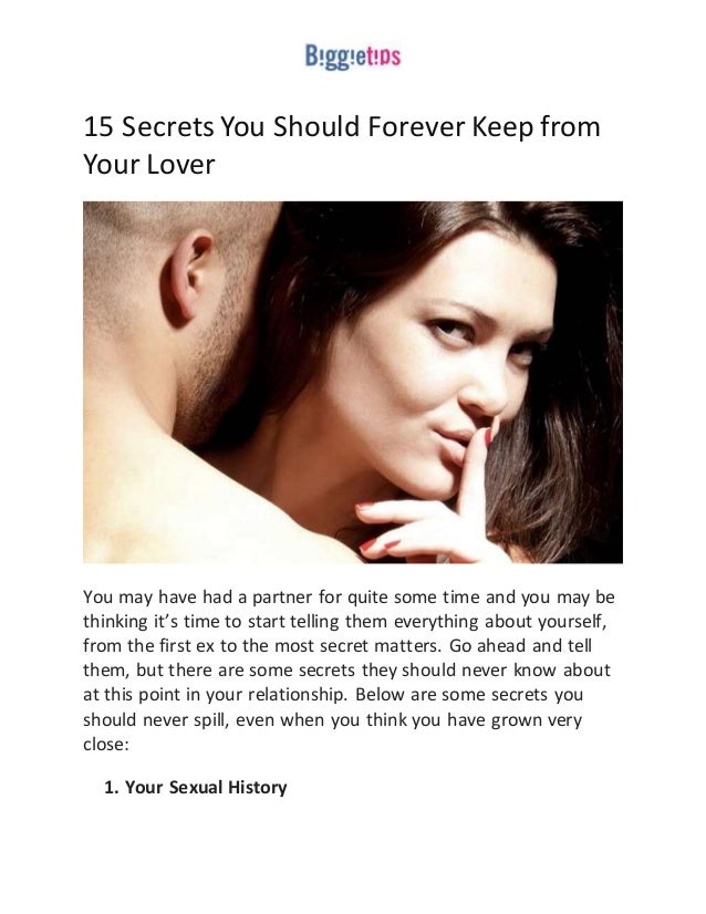 15 Secrets You Should Forever Keep From Your Lover