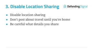 Location Sharing Risks 15 Security & Privacy Tips for Social Media Safety | PDF