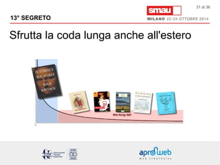 13° SEGRETO 
Sfrutta la coda lunga anche all'estero 
31 di 36 
 