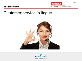 Customer service in lingua
15° SEGRETO
35 di 37
 