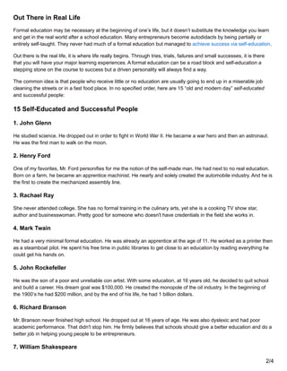15 self educated and remarkably successful people | PDF