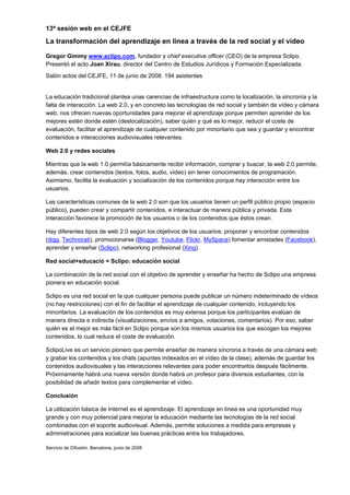 15 Sesiones web (2005 2009)