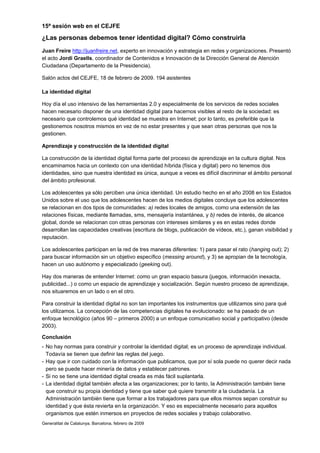 15 Sesiones web (2005 2009)