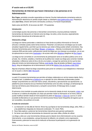 15 Sesiones web (2005 2009)