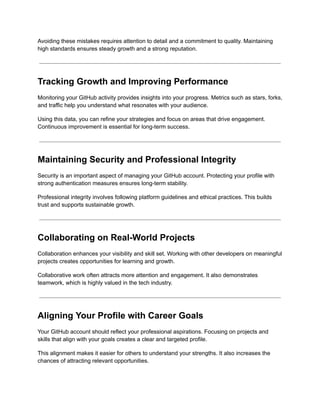 15 Smart Strategies to Make Your GitHub Profile Stand Out in 2026 | PDF