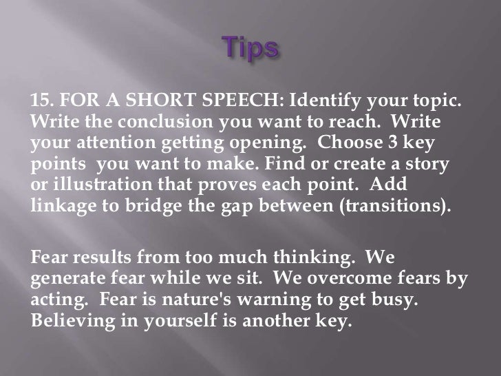 good speeches tips