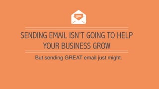 Stat #15
Roughly the same % percent of companies use email
marketing. However those exceeding expectations were
achieving better email performance.
19%
16%
11%
Exceeding Achieving Not Achieving
4%
4%
2%
Exceeding Achieving Not Achieving
Mean Open Rate Mean Click-Through Rate
 