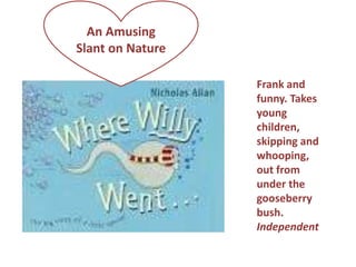 Paintings on the walls tell another part of the storyUse of cinematic icons such as King Kong and Marilyn MonroeOrdinary objects morph into fantastic onesJokes or surrealist elements in background always have a relevance to the story