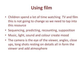 Use images to pass on personal information and develop self awareness