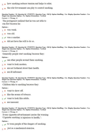 Question Number : 54 Question Id : 973597571 Question Type : MCQ Option Shuffling : Yes Display Question Number : Yes
Single Line Question Option : No Option Orientation : Vertical
Correct : 1 Wrong : 0
Options :
Question Number : 55 Question Id : 973597572 Question Type : MCQ Option Shuffling : Yes Display Question Number : Yes
Single Line Question Option : No Option Orientation : Vertical
Correct : 1 Wrong : 0
Options :
Question Number : 56 Question Id : 973597573 Question Type : MCQ Option Shuffling : Yes Display Question Number : Yes
Single Line Question Option : No Option Orientation : Vertical
Correct : 1 Wrong : 0
Options :
Question Number : 57 Question Id : 973597574 Question Type : MCQ Option Shuffling : Yes Display Question Number : Yes
Single Line Question Option : No Option Orientation : Vertical
Correct : 1 Wrong : 0
Options :
 