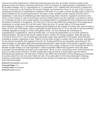 Restricted/ Unrestricted: Unrestricted
Paragraph Display: Yes
Evaluation Mode: Non Standard
Keyboard Layout: Inscript
 