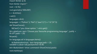 15th session python sixth gui | PPTX
