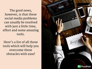 15 TOOLS TO QUICKLY SOLVE YOUR SOCIAL MEDIA MARKETING PROBLEMS | PDF ...