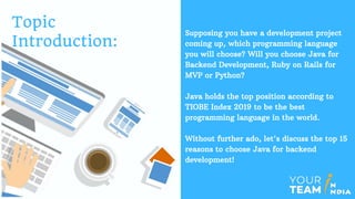 15 Top reasons to choose Java for Backend Development | PPT