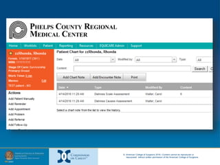 © American College of Surgeons 2016—Content cannot be reproduced or
repurposed without written permission of the American College of Surgeons.
 