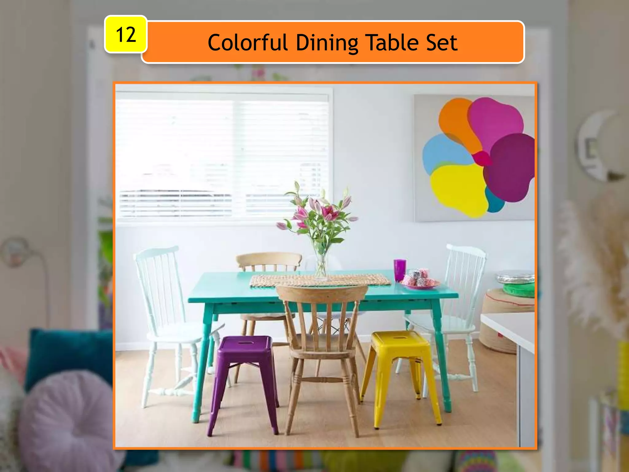 Colorful Dining Table Set12
 