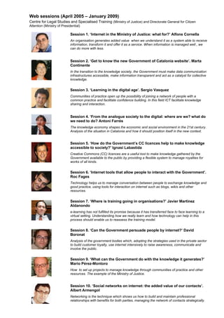 15 Web Sessions (2005 2009)