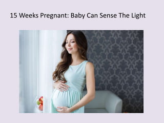 15 Weeks Pregnant: Baby Can Sense The Light
 