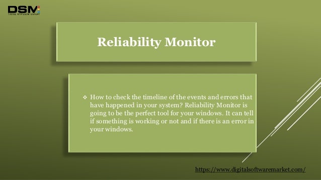 System Reliability Event 15 Windows Diagnostics Tools To Check Your Pc’s Health | DSM | PPTX