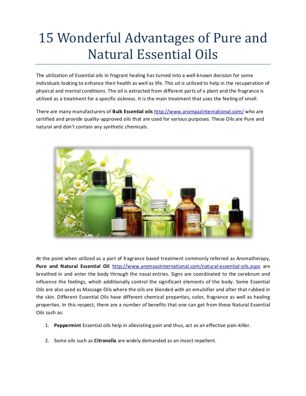 15 wonderful advantages of pure and natural essential oils15 Wonderful Advantages of Pure and