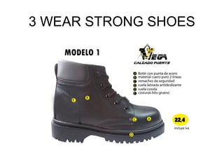 3 WEAR STRONG SHOES
 