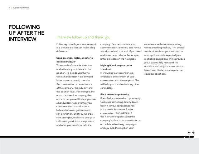 career forward following up after the interview follow up on interview