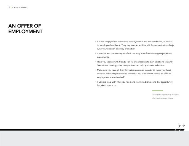 Stock options with job offer
