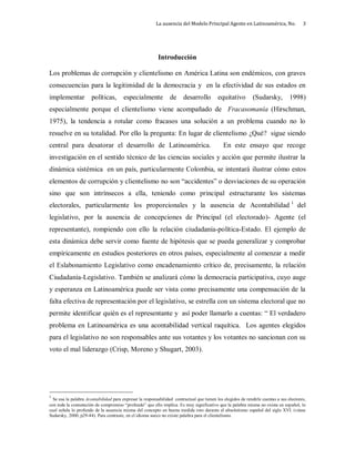 La ausencia de Modelo Principal-Agente en la relación ciudadanos-política y Estado y sus implicaciones para la Política en Latinoamérica;  evidencia del Barómetro del Capital Social y el Proceso de Paz en Colombia en la Acontabilidad Política