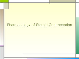 Pharmacology of Steroid Contraception 