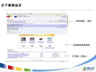 已下架商品页
类似商品， 类目
此卖家的其他商品
文字链 （商品）
 