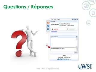 Questions / Réponses 
©2014 WSI. All rights reserved. 
 