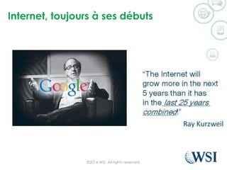 Internet, toujours à ses débuts 
©2014 WSI. All rights reserved. 
 
