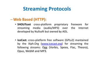 Stream Audio Http Software Multimedia Streaming Architecture | PPTX