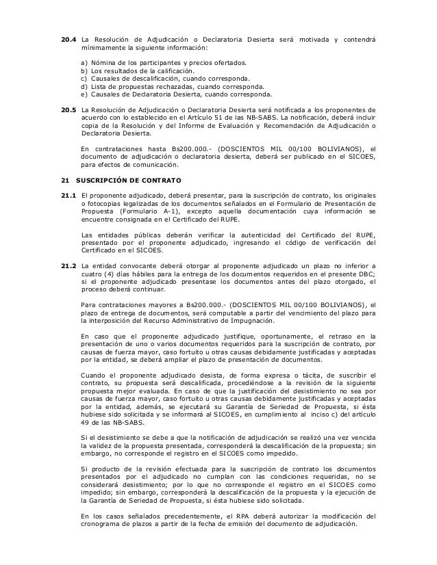 Causales de declaratoria desierta